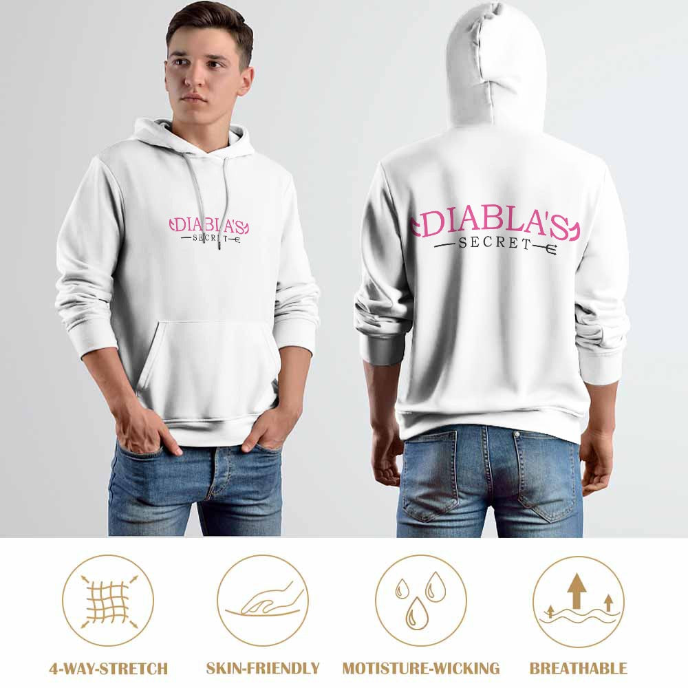 Plus Size Double Layer Hood Full Print Sweatshirt