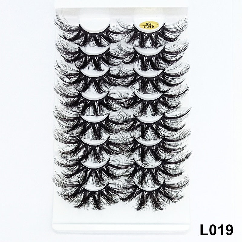 5/8 pairs 3D Faux Mink Lashes Natural False Eyelashes Dramatic Volume Fake Lashes Makeup Eyelash Extension Silk Eyelashes