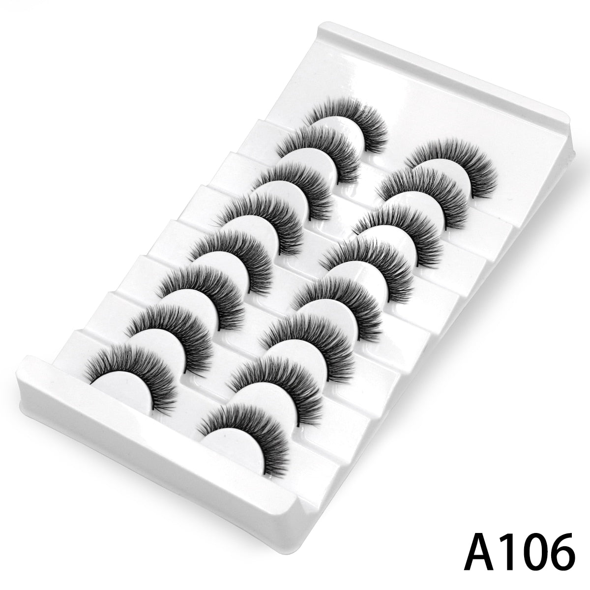 5/8 pairs 3D Faux Mink Lashes Natural False Eyelashes Dramatic Volume Fake Lashes Makeup Eyelash Extension Silk Eyelashes