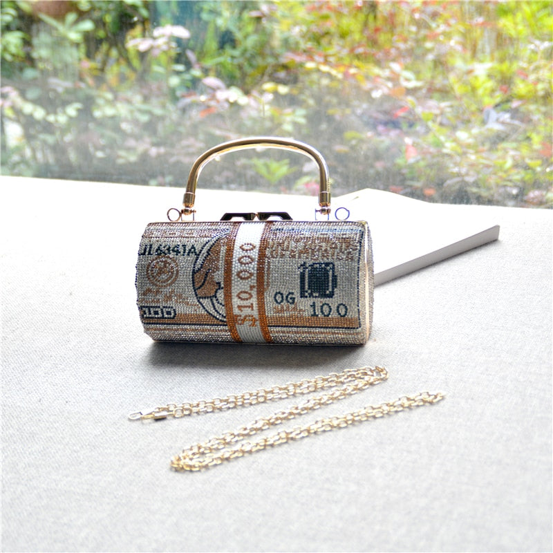 Luxury Money Clutch Rhineston