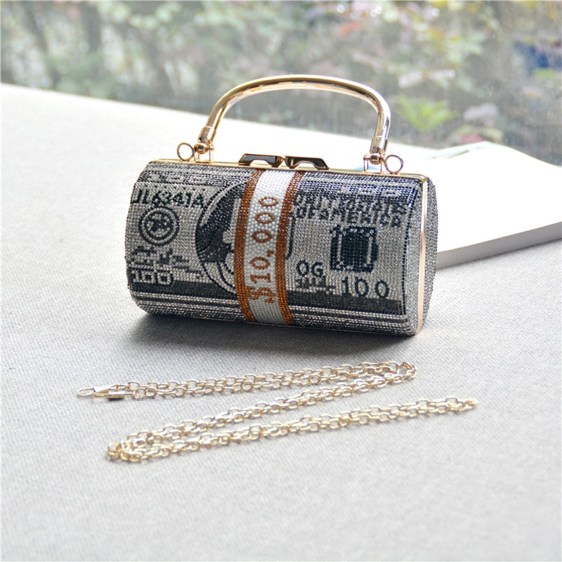 Luxury Money Clutch Rhineston