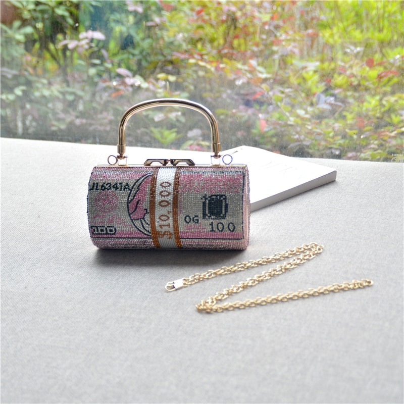 Luxury Money Clutch Rhineston