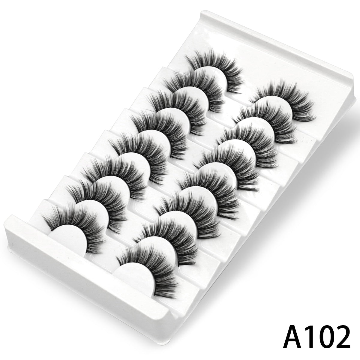 5/8 pairs 3D Faux Mink Lashes Natural False Eyelashes Dramatic Volume Fake Lashes Makeup Eyelash Extension Silk Eyelashes