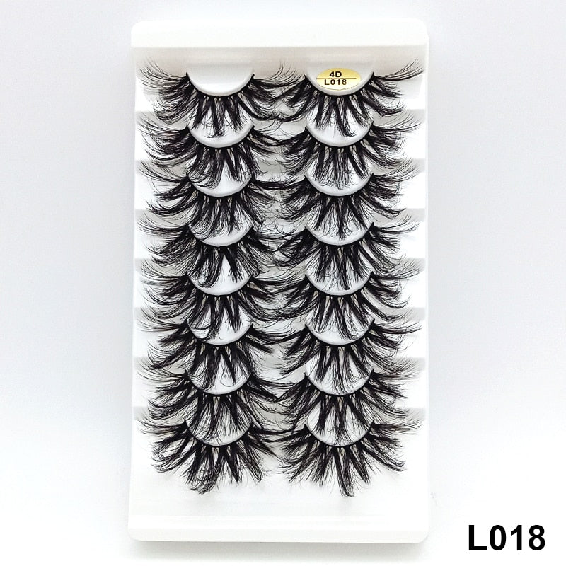 5/8 pairs 3D Faux Mink Lashes Natural False Eyelashes Dramatic Volume Fake Lashes Makeup Eyelash Extension Silk Eyelashes