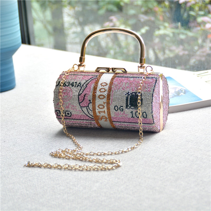 Luxury Money Clutch Rhineston