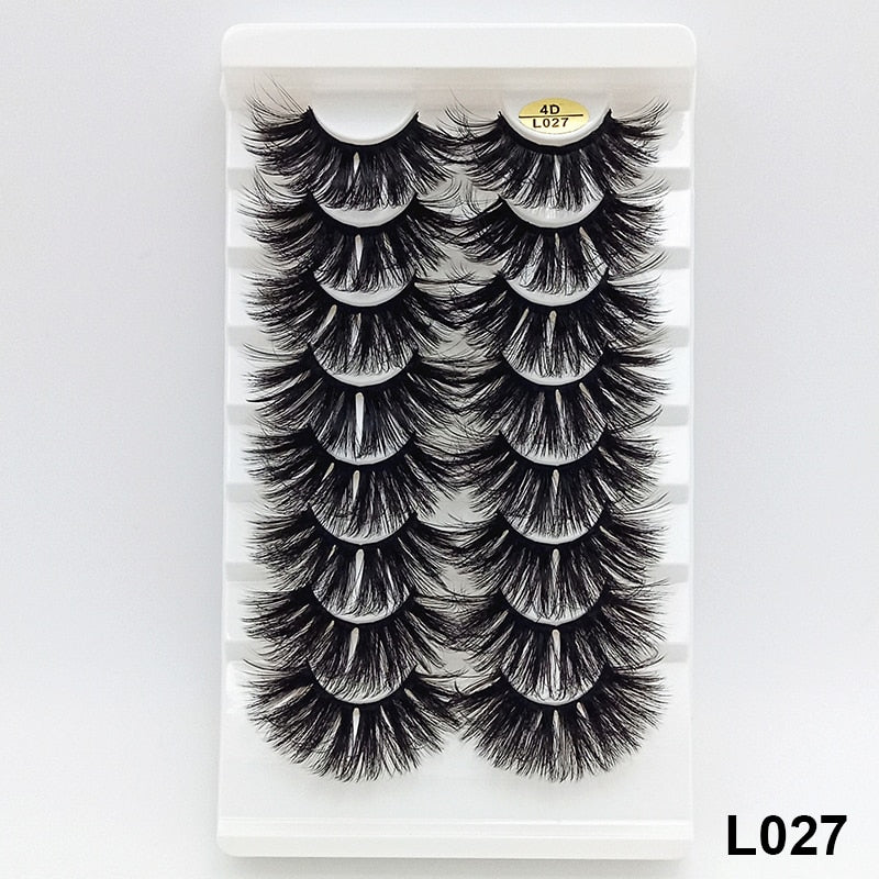 5/8 pairs 3D Faux Mink Lashes Natural False Eyelashes Dramatic Volume Fake Lashes Makeup Eyelash Extension Silk Eyelashes